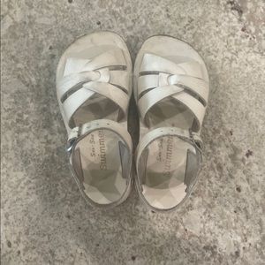 Saltwater Sun Sans Sandals White 8